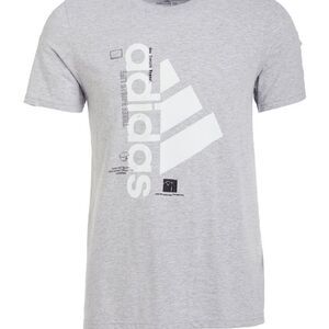 Adidas mid gray heather Amp crewneck tee